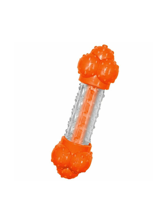 Nylabone Bone Toy for Puppy Chewable made of Rubber with Flavor Bacon Large Orange 1pcs