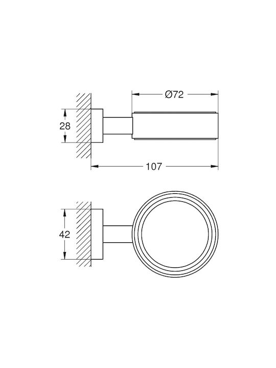 Grohe Essentials Cube Σαπουνοθήκη Ασημί