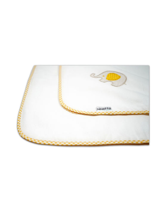 Ninetta Bebe Flannel Swaddle Wrap White 90x90cm.