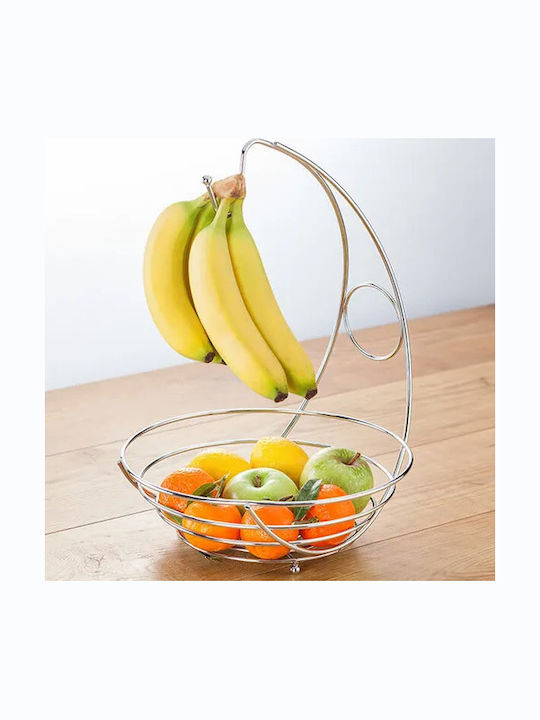 Horwood Obstschale Metallisch Silber 27x43cm