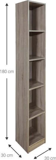 Bibliothek Eliot 5s Beige 30x30x180cm