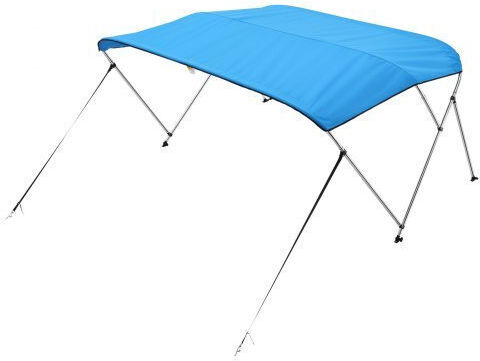 Vevor 3 Copertine Barca Bow Bimini 6 Ft Lungime Copertină Poliester 600d Albastru Pacific