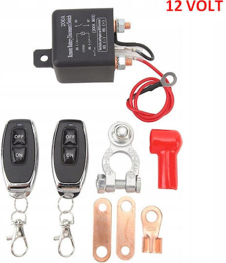 Battery Disconnect Switch Remote Prevents Battery Discharge High Safety 12V 200A Suitable for Cars W17127-2