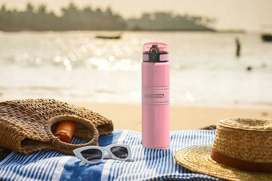 Aquaphor Μπουκάλι Θερμός Ανοξείδωτο / Πλαστικό 500ml Κόκκινο