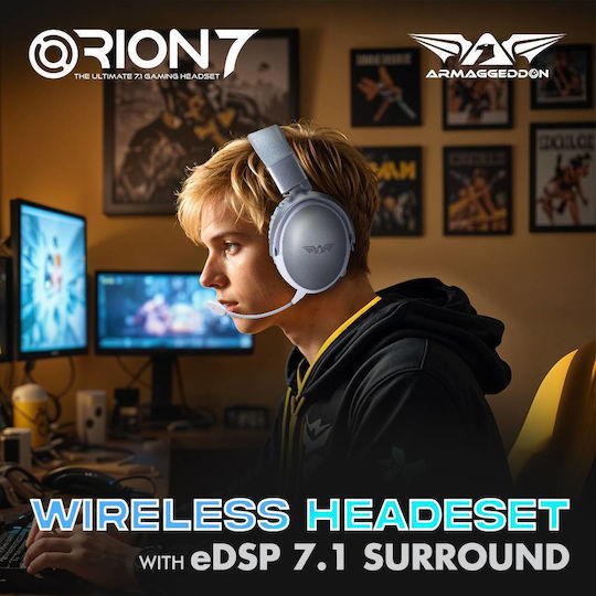 Armaggeddon Orion 7 Sierra Wireless Over Ear Gaming Headset with Connection Bluetooth