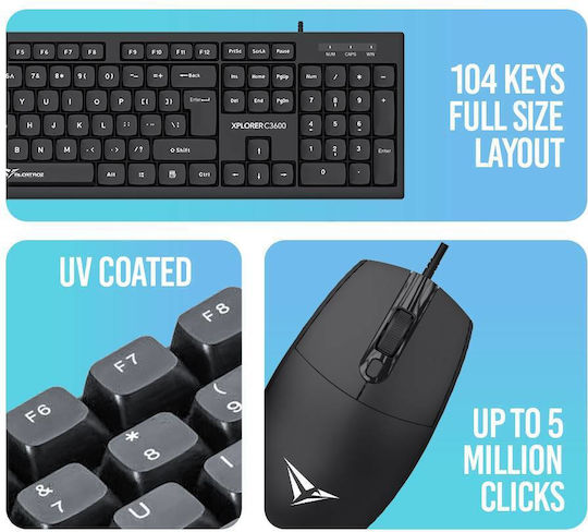 Alcatroz Xplorer C3600 Keyboard & Mouse Set English US