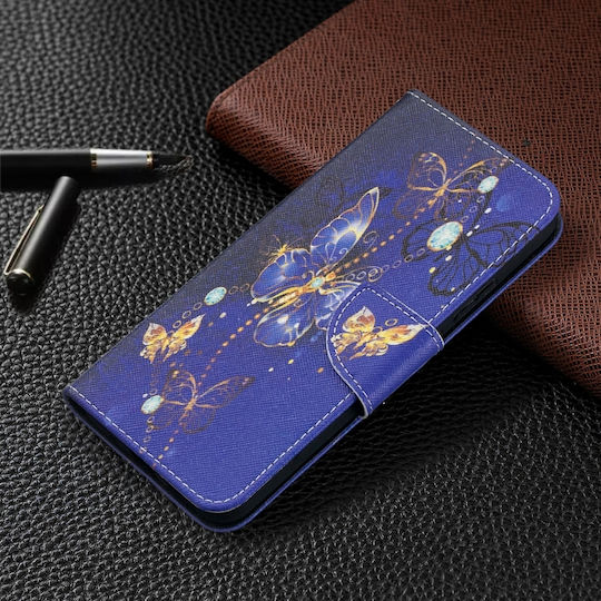 Butterfly Pattern Wallet Μωβ (Nokia 5.4)