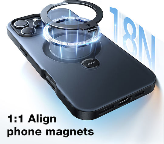 Torras Ostand Umschlag Rückseite Silikon Transparent (iPhone 17 Pro / iPhone 16 Pro)