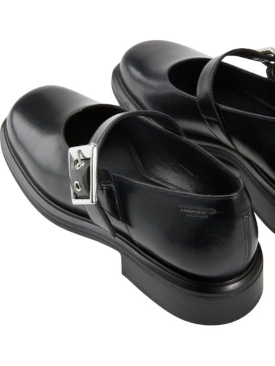 Ellis Pantofi Cu Toc Din Piele Negri