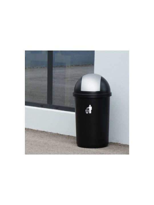 Viomes Plastic Waste Bin with Floating Lid Silver