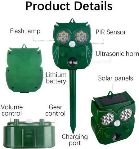 Ultrasonic Repellent Device Rodents / Cats Solar
