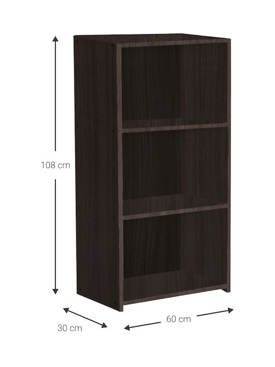 Βιβλιοθήκη Eliot 3s Λευκή 60x30x108εκ.