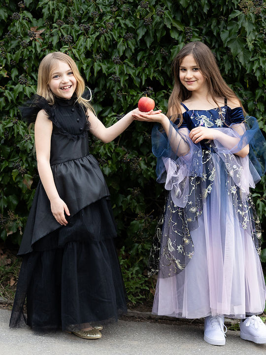 Kids Carnival Costume Witch's Black Gothic Dress