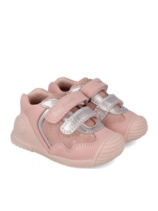 Παιδικά Sneakers Ανατομικά με Σκρατς Ροζ