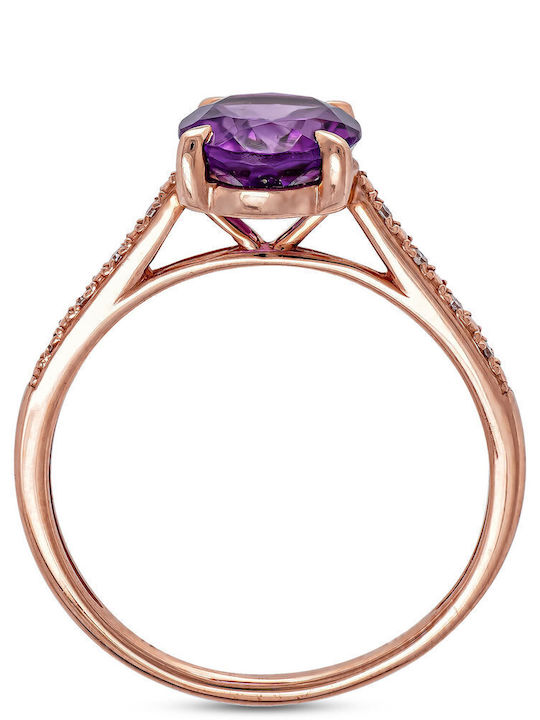 Diamond Group Damen Ring mit Diamant aus Roségold 14K