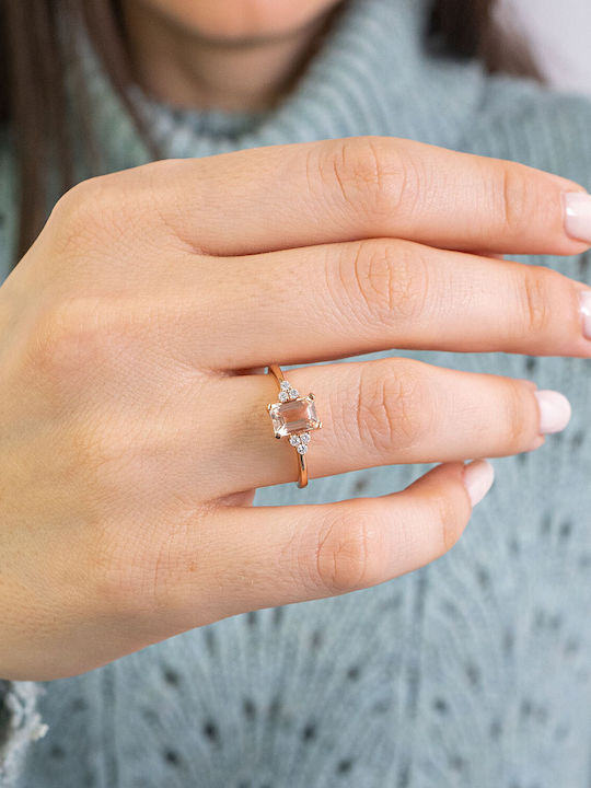Diamond Group Damen Ring mit Diamant aus Roségold 18K