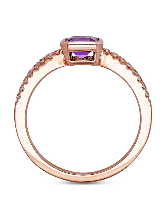 Diamond Group Damen Ring mit Diamant aus Roségold 14K