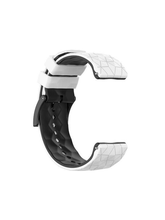 Suunto Rhombus Textured Λουράκι Σιλικόνης White / Black (Suunto 9 / 9 Baro /Spartan (24mm))