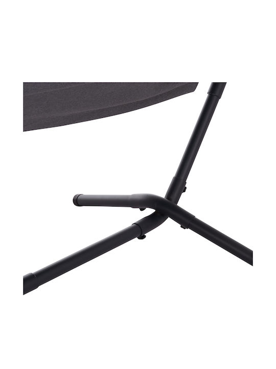 Hängematte Einzeln Stoff mit Gestell Gray 265x93cm