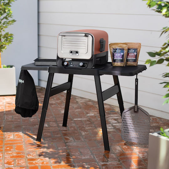 Ninja Woodfire 4718j800euuk Grill Table 107x86x66 Cm Adjustable Side Base Black