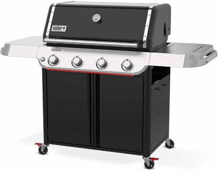 Weber Genesis Ε-415 Gasgrill Gusseisen Rost 86cmx46cmcm mit 4 cm 16.89kW und Seitenbrenner