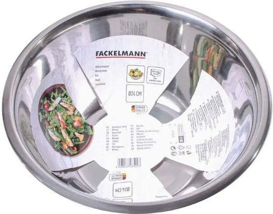 Fackelmann Μπολ Ανάμειξης Ανοξείδωτο Ατσάλι Ø 24 X 9cm Food & More