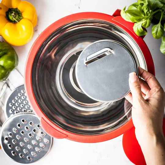 KING Hoff Stainless Steel Mixing Bowl Capacity 5lt with Diameter 24cm and Height 14cm.