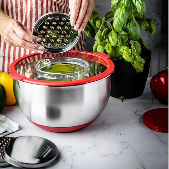 KING Hoff Stainless Steel Mixing Bowl Capacity 5lt with Diameter 24cm and Height 14cm.