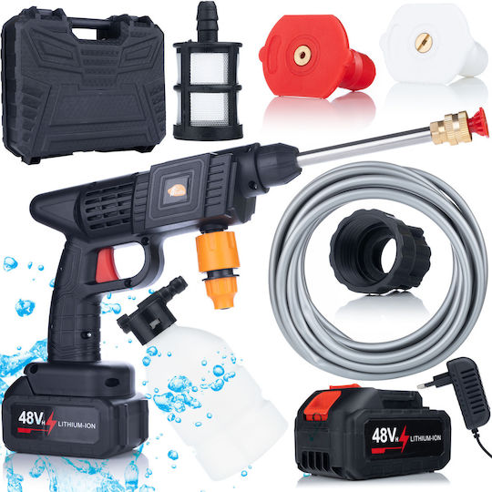 Rosfix Black Whale BW21V Mașină de spălat cu presiune 21V cu Presiune 30bar și 2 Baterii