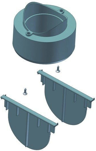 Top X Mounting Kit Black Channels Including 2 End Walls An Adapter Connection To Sewage System Installation Instructions