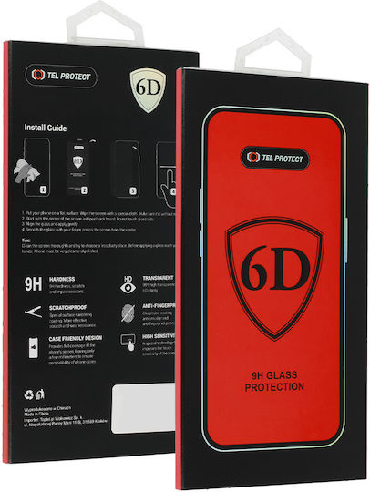5D Vollkleber Gehärtetes Glas Schwarz (Motorola G05, Motorola G15)