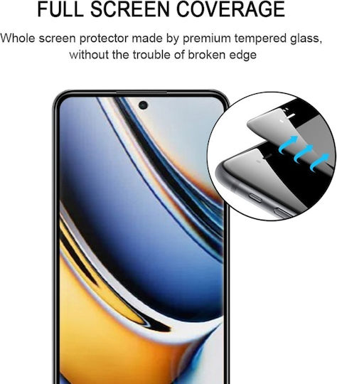 9D Full Face Tempered Glass Μαύρο (Realme 11 Pro / 11 Pro+)