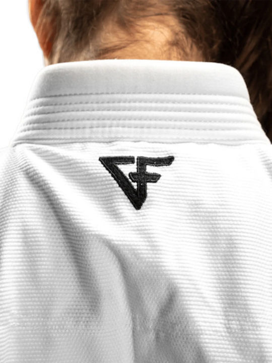 Ground Force Femei Uniforme Jiu Jitsu Alb