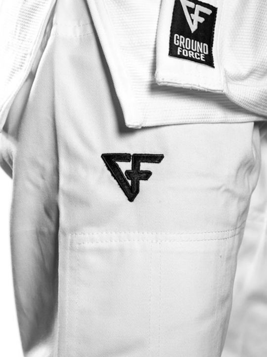 Ground Force Femei Uniforme Jiu Jitsu Alb