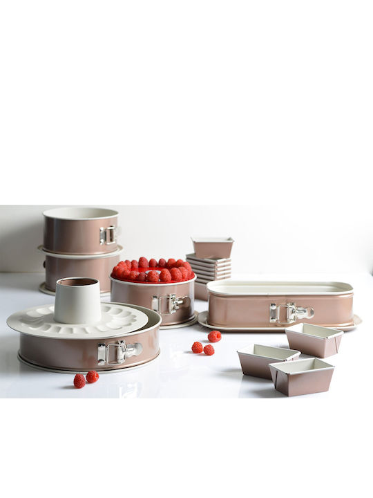 Patisse Ceramic Aluminum Cake Baking Pan with Removable Bottom Copper 28x28cm