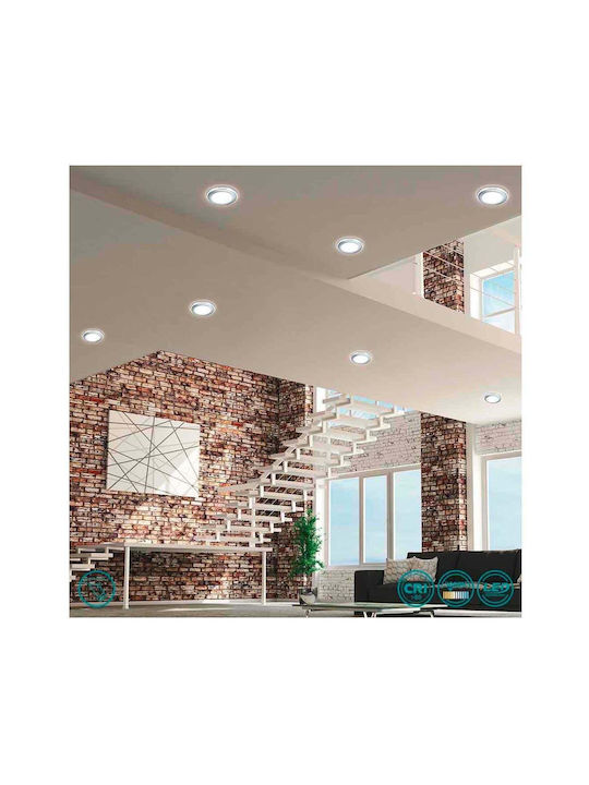 Trio Lighting Plastic Recessed Spot with Integrated LED and Warm White Light Silver 1pcs