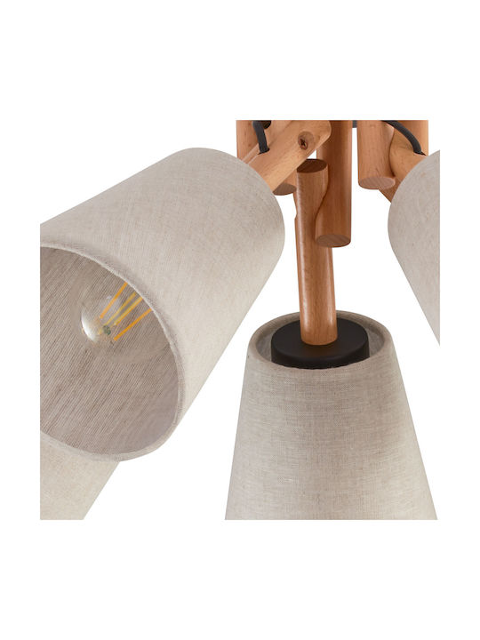TK Lighting Vaio Spot with 5 Lights and with Socket E27 in Beige Color