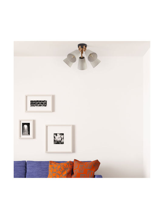 TK Lighting Vaio Spot with 5 Lights and with Socket E27 in Beige Color