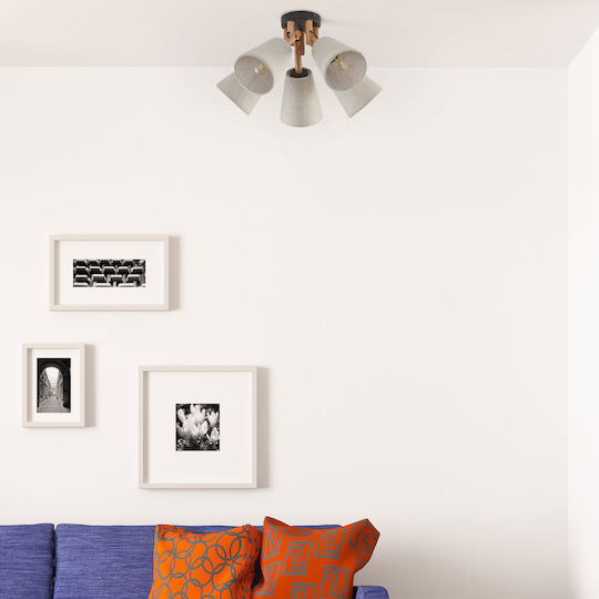 TK Lighting Vaio Σποτ με 5 Φώτα και με Ντουί E27 σε Μπεζ Χρώμα TK Lighting Vaio Σποτ με 5 Φώτα και με Ντουί E27 σε Μπεζ Χρώμα