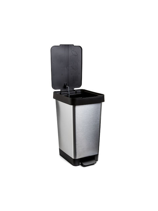 Tatay Waste Bin Waste Plastic with Pedal Gray 25lt 1pcs