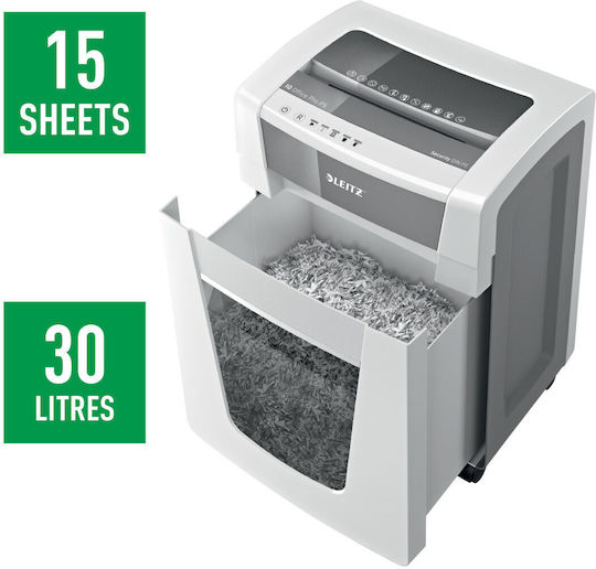 Leitz Aktevernichter Iq Pro P5 Mikroschnitt 15 Blätter mit Behälter 30Es