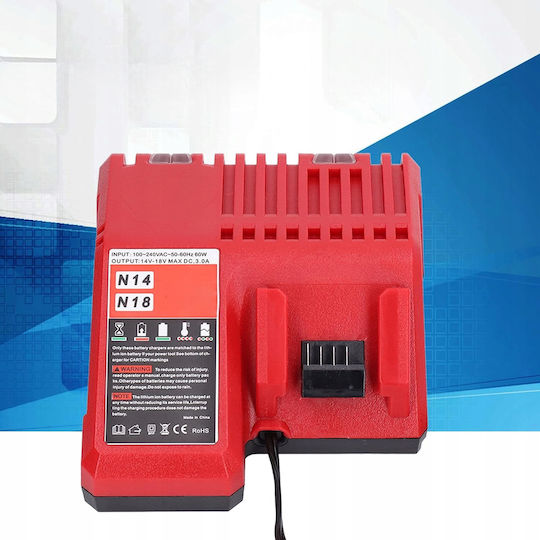 Rosfix Voltplus M12-18fc Powerdock – Milwaukee Зарядно Устройство Заместител 12v–18v 3a Led Abs Съвместимо с M14 M18