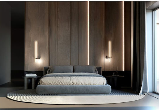 Nowodvorski Lamp Wall with Integrated LED and Warm White Light Black 80x18cm