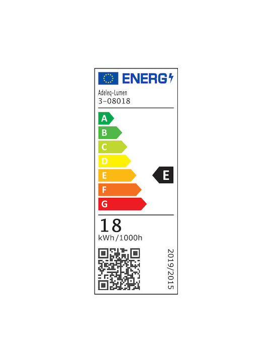 Adeleq Leuchte Wand mit Integrierter LED und Neutralweißes Licht Silber 9.6x4.5cm