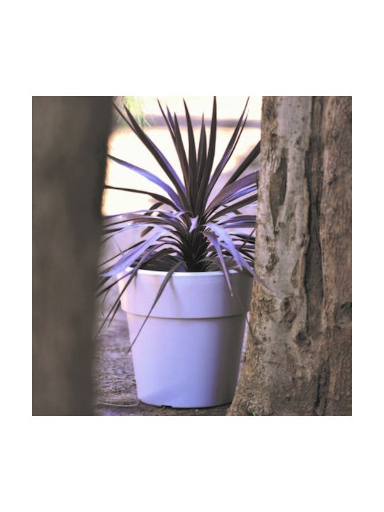 Viomes Linea Pot Plastic Grey Brown (Taupe) 35x35x33cm.
