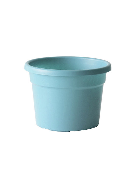 Viomes Cylindro Γλάστρα Πλαστική Σιελ Μπλε 25x25x19εκ.