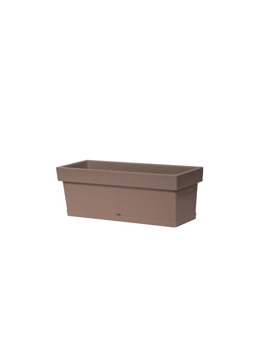 Linea Ζαρντινιέρα Πλαστική Γκρι Καφέ 38x18x17εκ.