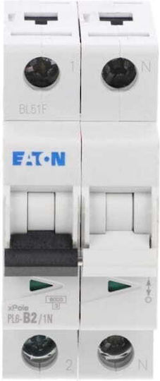 Eaton Αυτόματη Ασφάλεια 2A Διπολική AC 164907