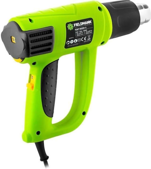 Fieldmann 50003677 Πιστόλι Θερμού Αέρα 2000W με Ρύθμιση Θερμοκρασίας εως και 600°C