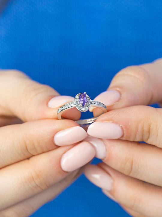 Kiriakos Gofas Damen Ring aus Weißgold 14K